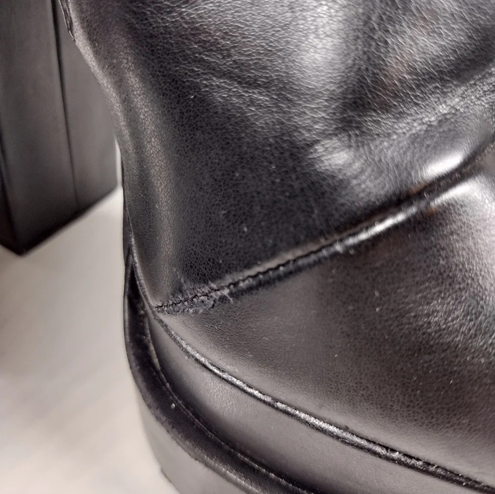 Boohoo Black Chunky High Platform Boots - Picture 12 of 15